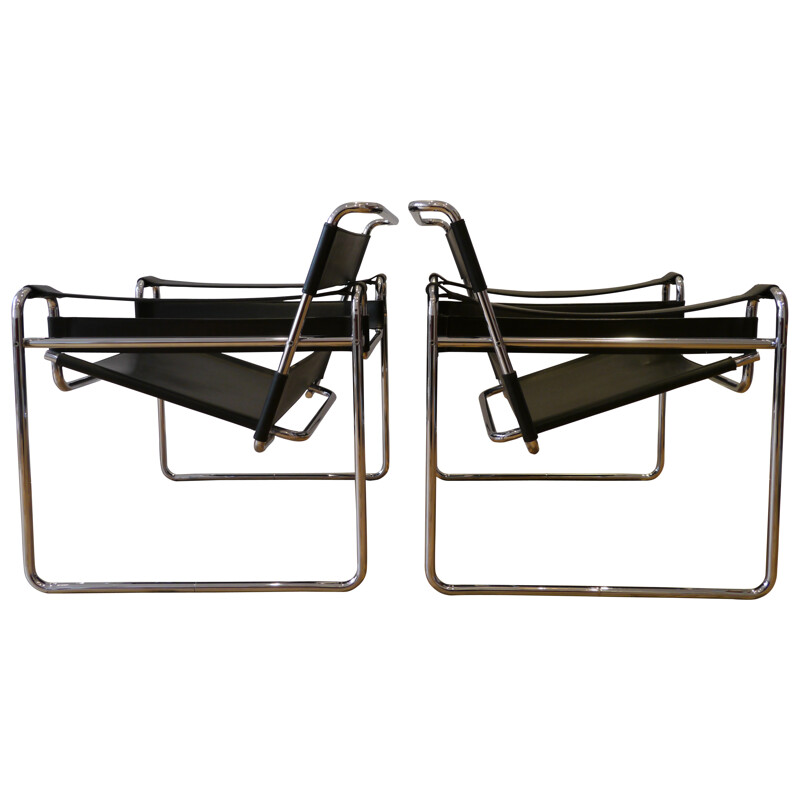 Pair of "Wassily" armchairs, Marcel BREUER - 1960s