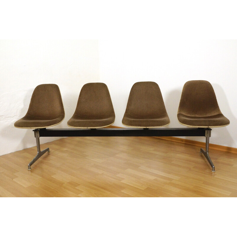 Tandem Seating Bench, visitor bench of Charles Eames for Herman Miller - 1960s