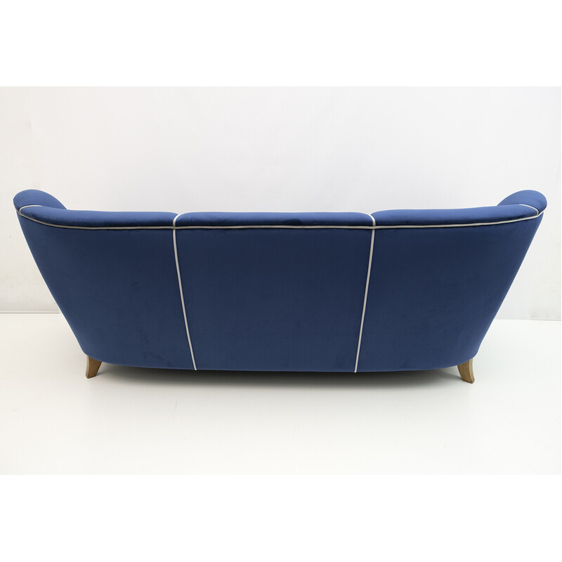 Vintage Art Deco Italian velvet sofa by Guglielmo Ulrich, 1940s