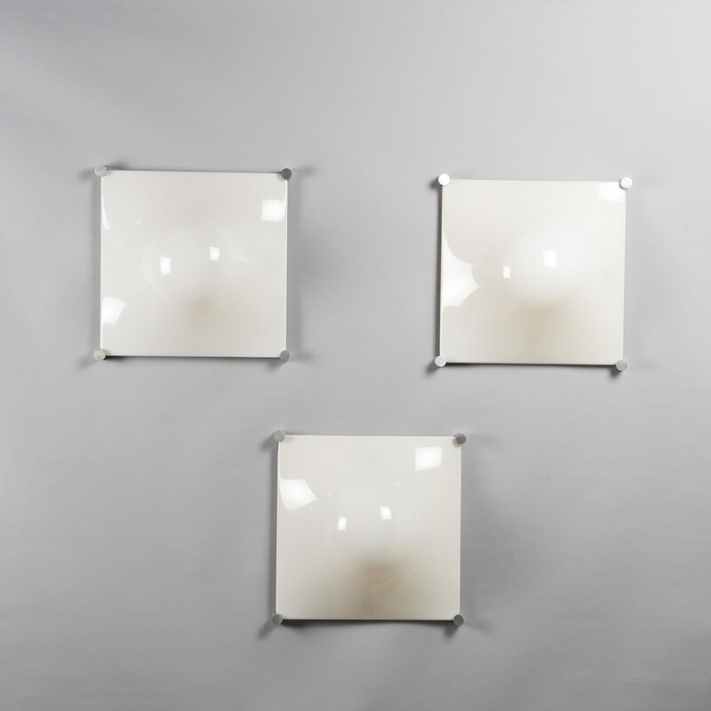 Set of 3 vintage Bolla wall lamps by Elio Martinelli, 1965