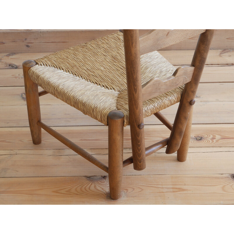 Cadeira de lareira em madeira vintage de Gio Ponti para Casa E Giardino, Itália 1930