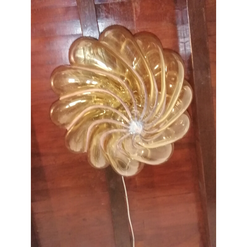 Lámpara espiral vintage en cristal de Murano par Gianni Seguso, 1960
