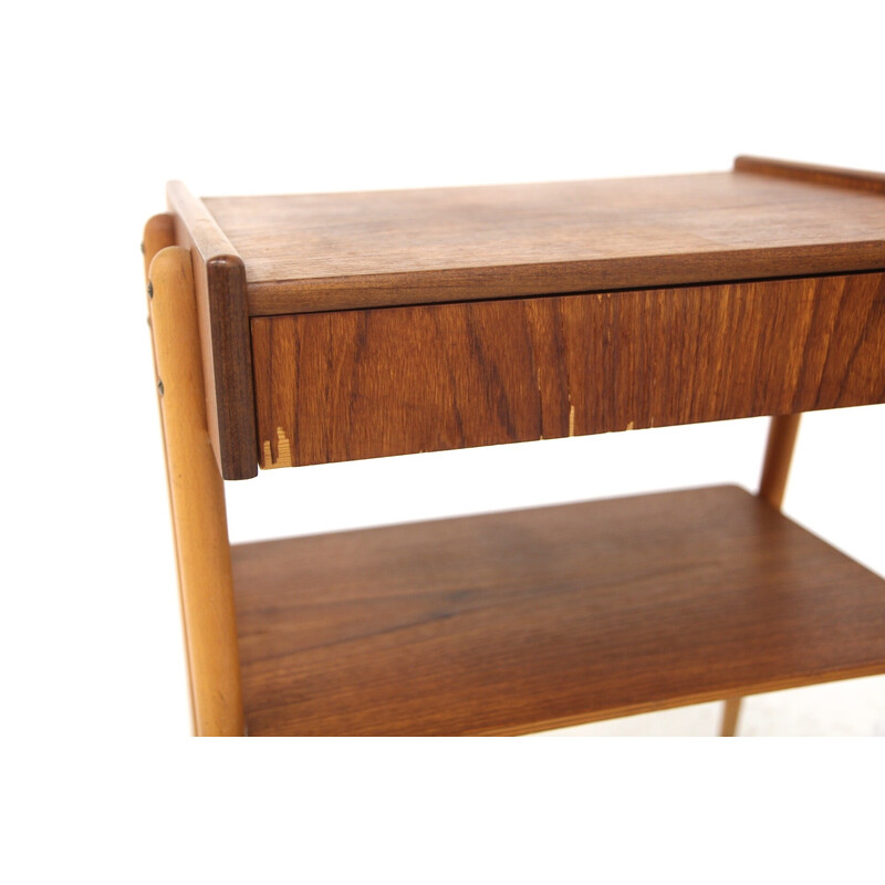 Pair of Scandinavian vintage teak night stands by Carlström, Sweden 1960