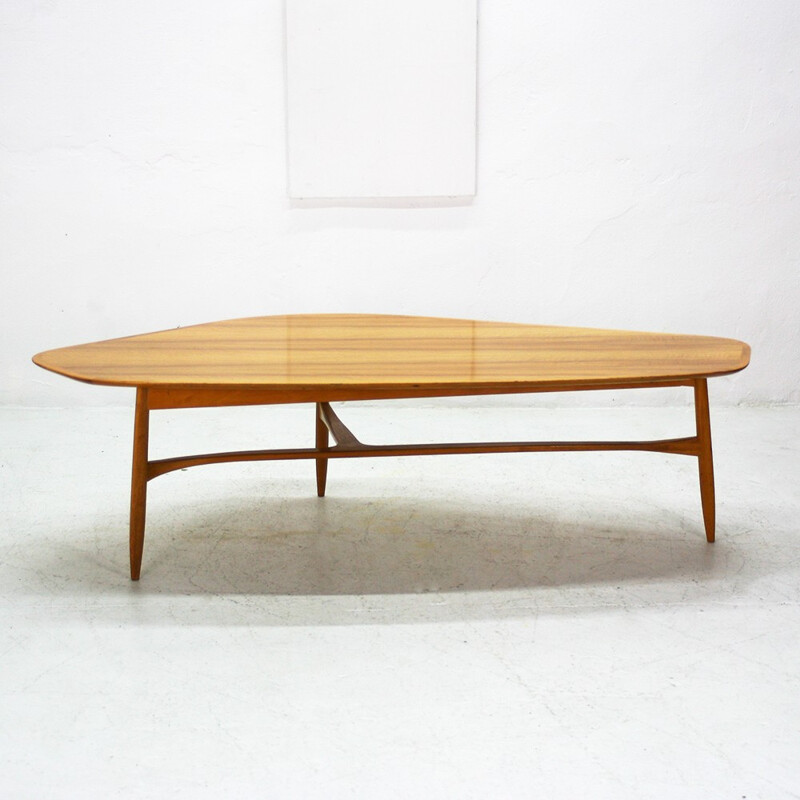 Coffee table walnut and beech by Svante Skogh - 1950s