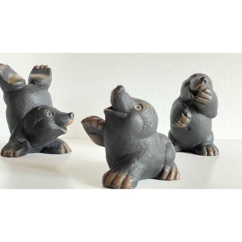 Set of 4 vintage moles by Gilde Handwerk, Germany