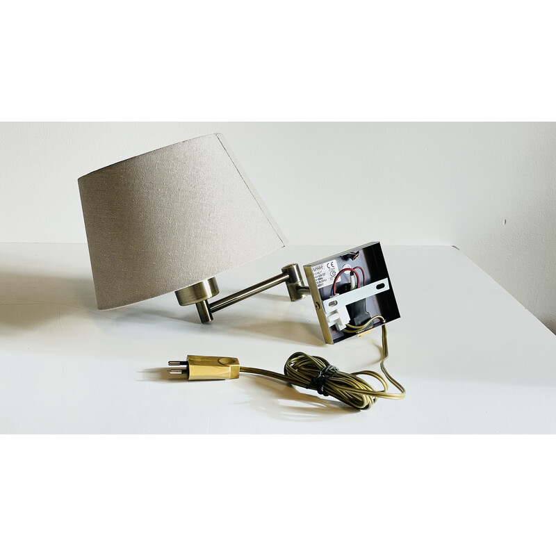 Vintage articulated brass wall lamp by Massive