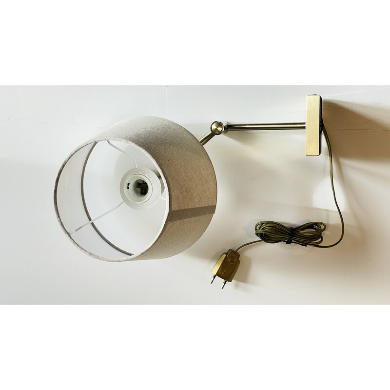 Vintage articulated brass wall lamp by Massive