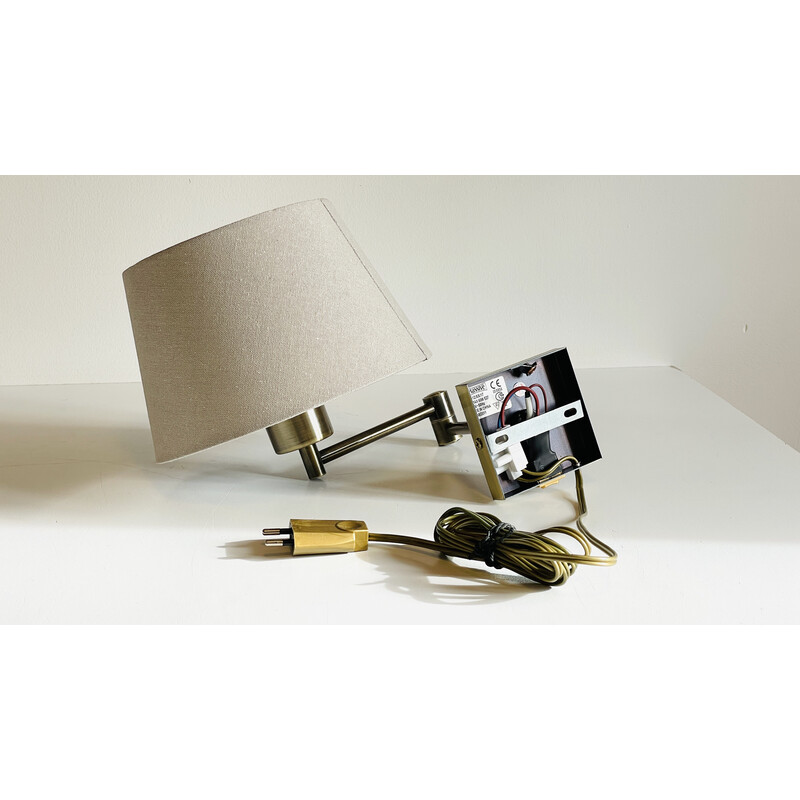 Vintage articulated brass wall lamp by Massive