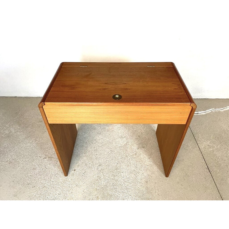 Vintage Deense secretaire in teak door Arne Wahl Iversen voor Vinde Møbelfabrik, jaren 1960