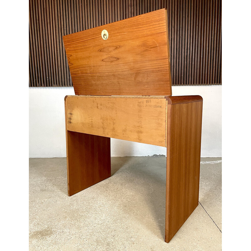 Vintage Danish secretary in teak by Arne Wahl Iversen for Vinde Møbelfabrik, 1960s