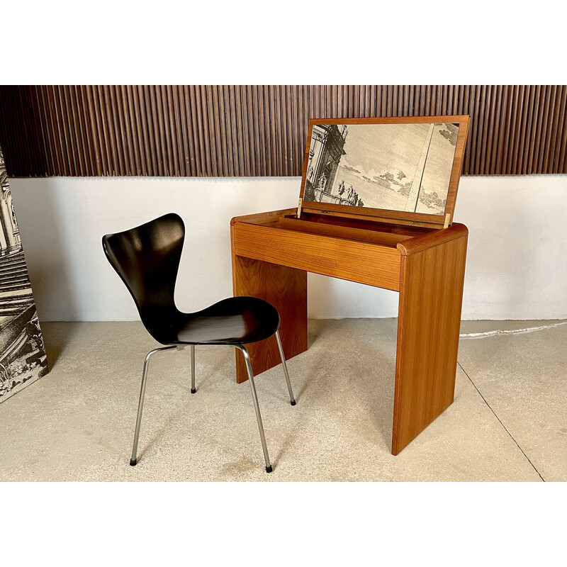 Vintage Danish secretary in teak by Arne Wahl Iversen for Vinde Møbelfabrik, 1960s