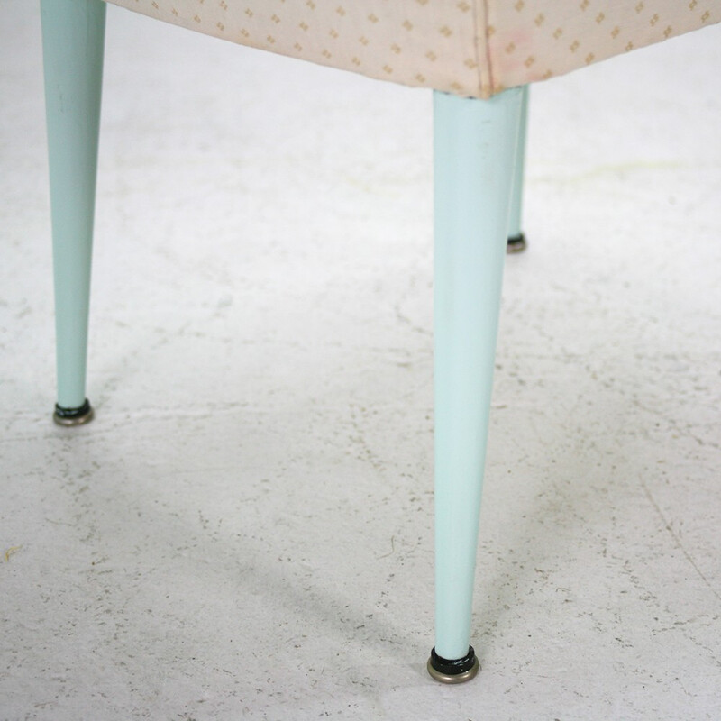 Pair of beige mid century cocktail chairs - 1950s