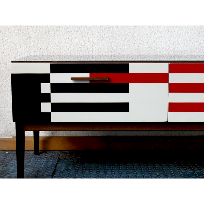 Tablero bajo Op-Art vintage, Alemania 1970