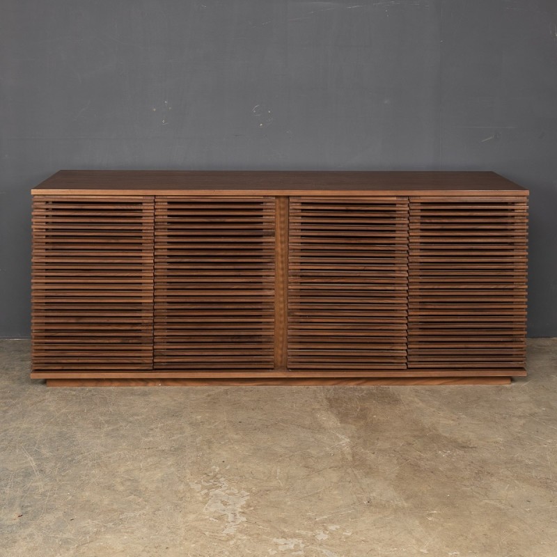 Vintage walnut lowboard by Nathan Yong for Heals, 1990