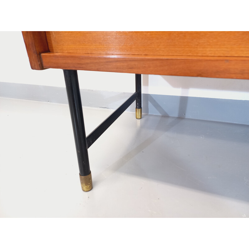 Modernistische Vintage Enfilade aus Teakholz und Metall, 1960