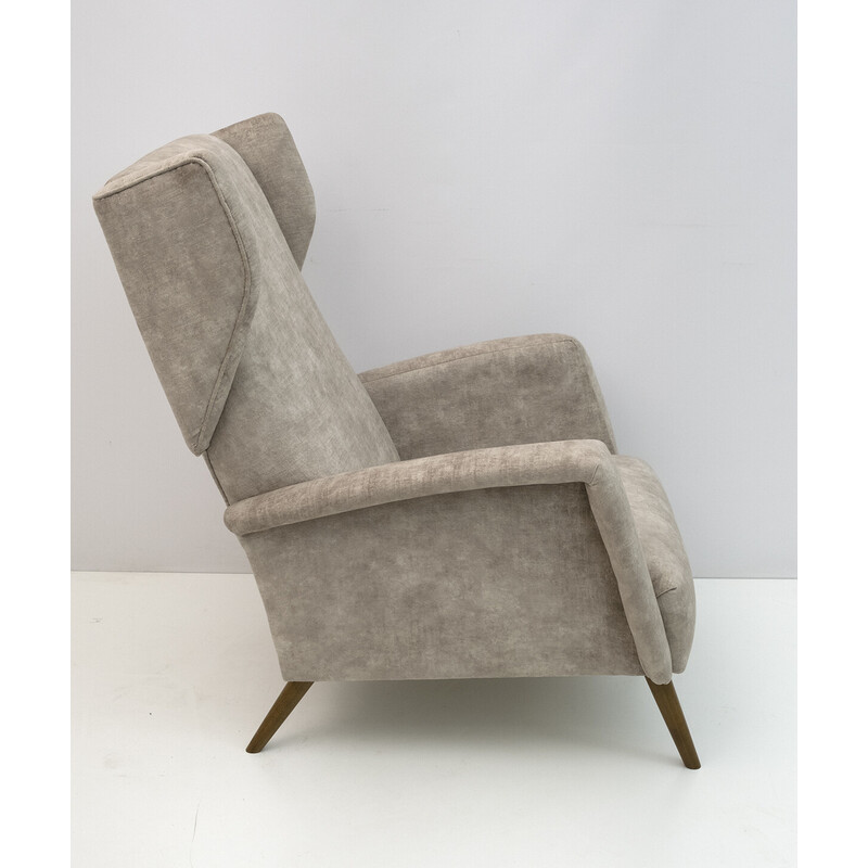 Pareja de sillones vintage "Alata" Mod. 820 en terciopelo de Gio Ponti, Italia 1950