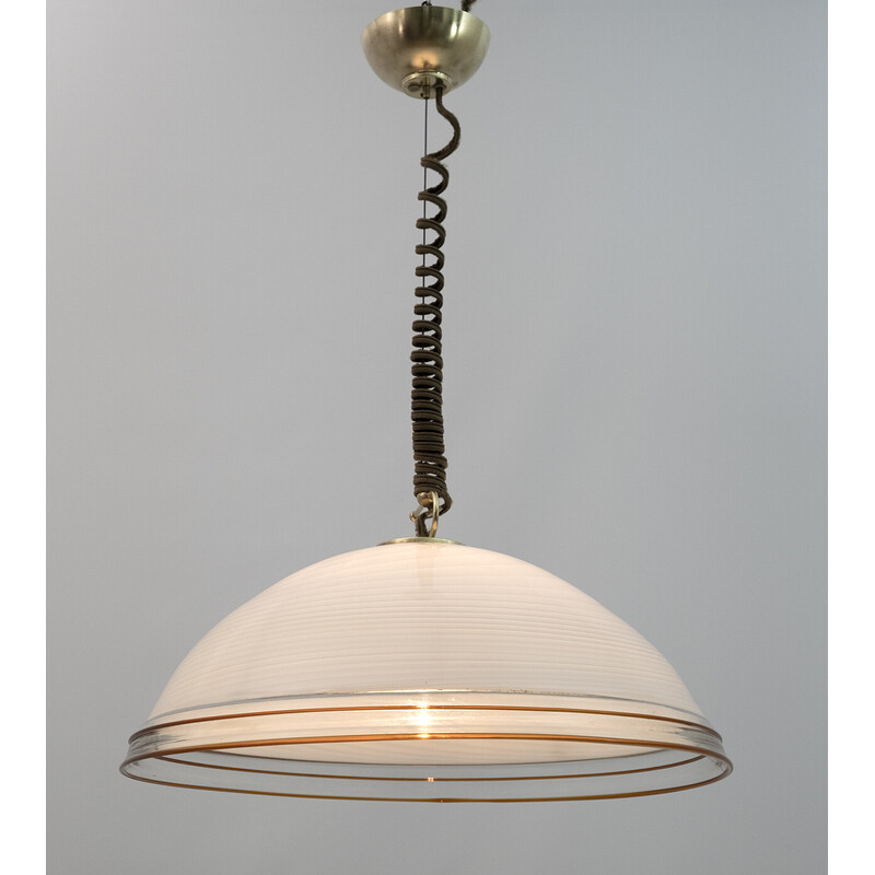 Lámpara colgante de cristal de Murano italiano de mediados de siglo por Vetri Murano, 1970s