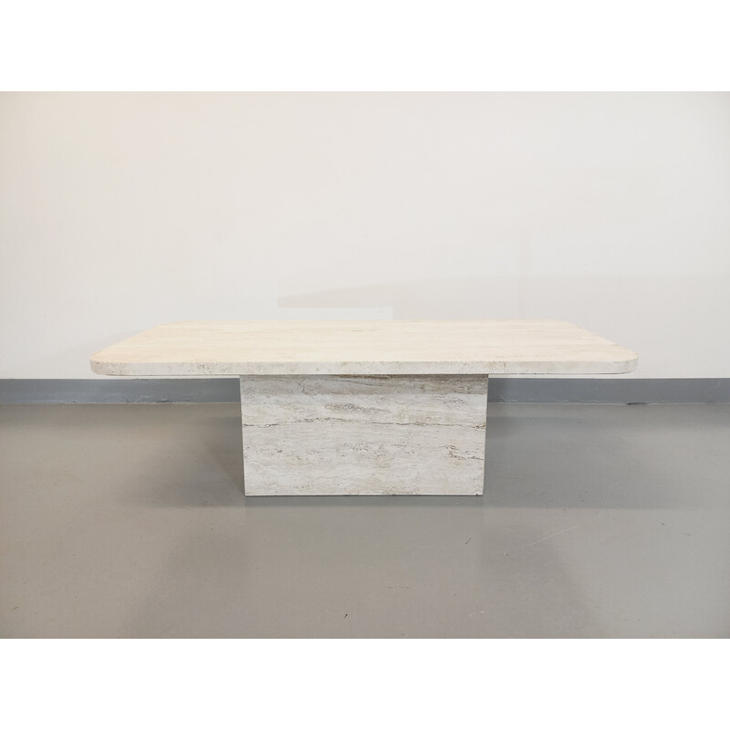 Vintage travertine coffee table, 1970-1980