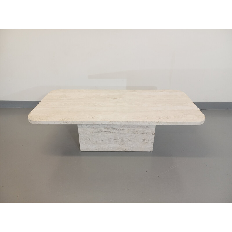 Vintage travertine coffee table, 1970-1980