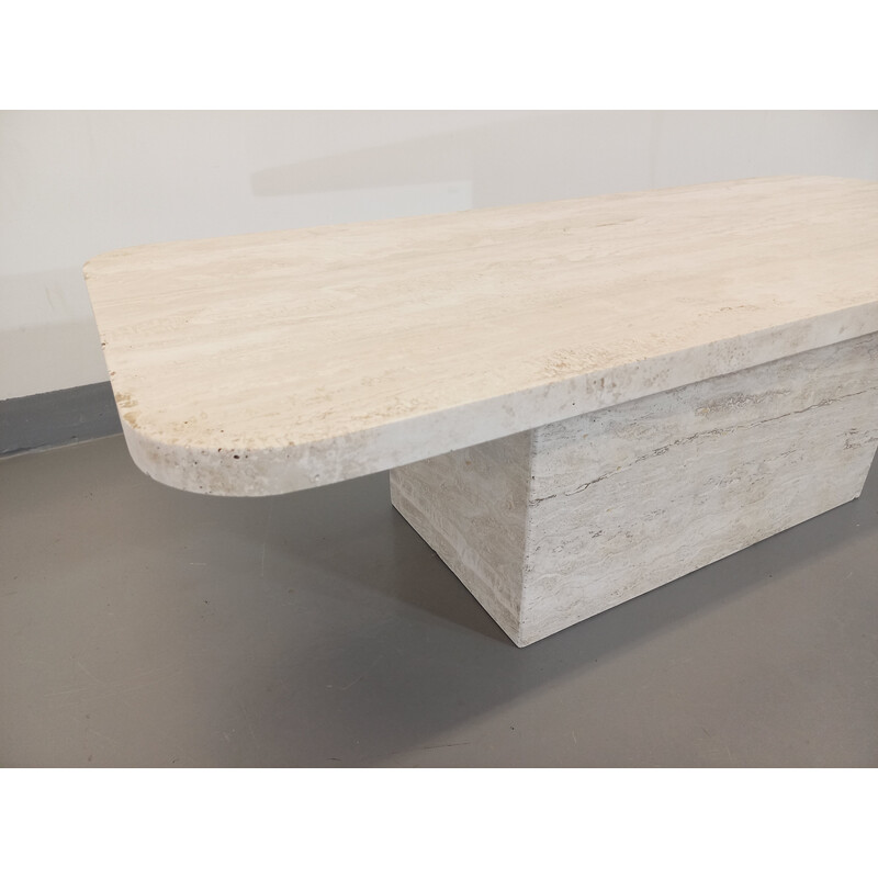 Vintage travertine coffee table, 1970-1980