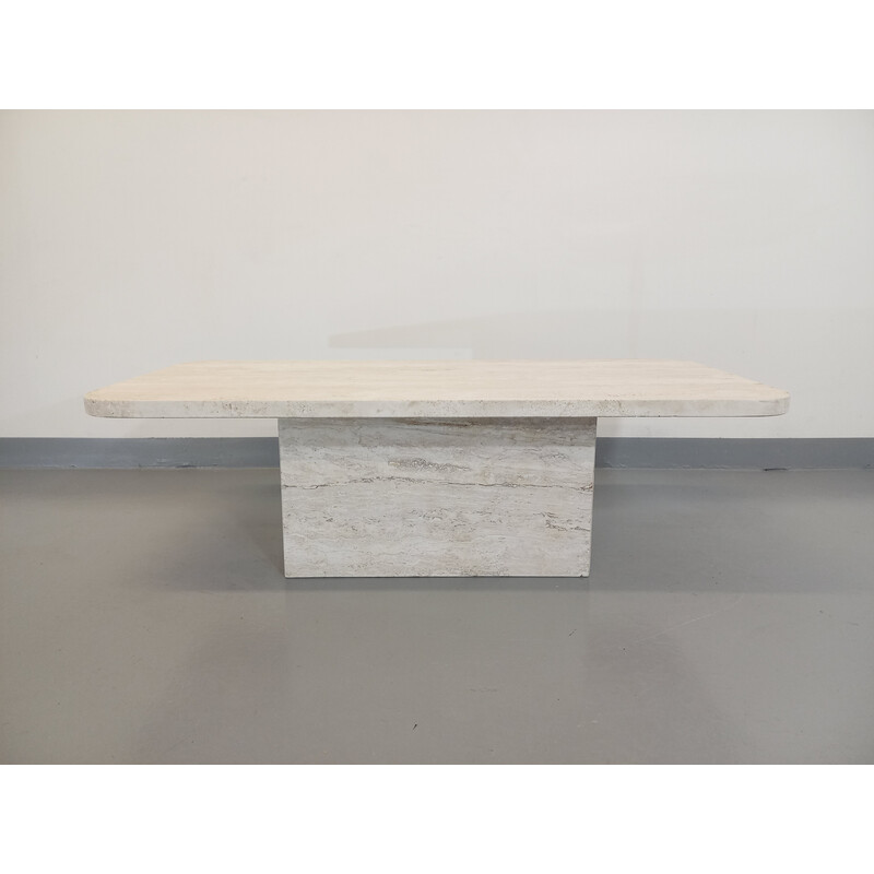 Vintage travertine coffee table, 1970-1980