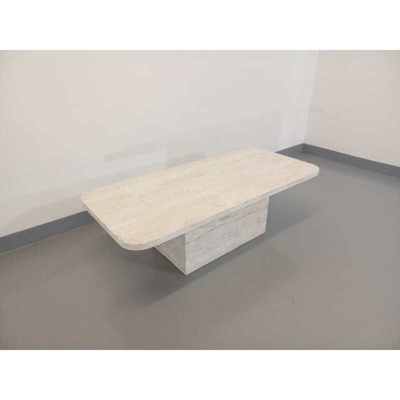 Vintage travertine coffee table, 1970-1980