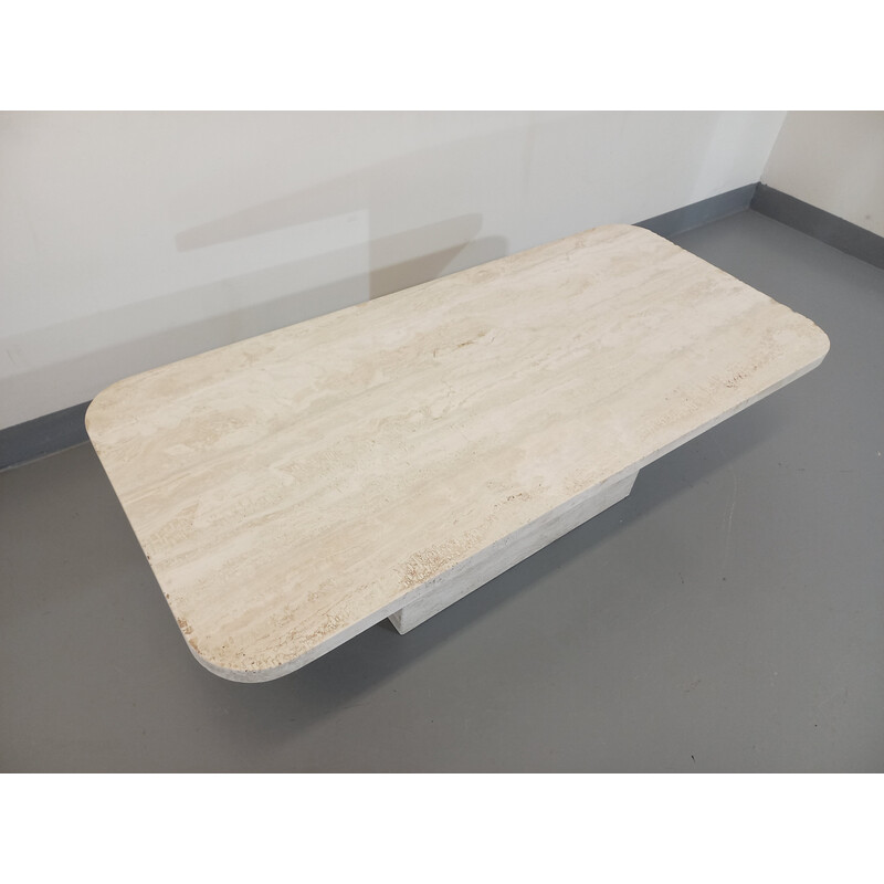 Vintage travertine coffee table, 1970-1980