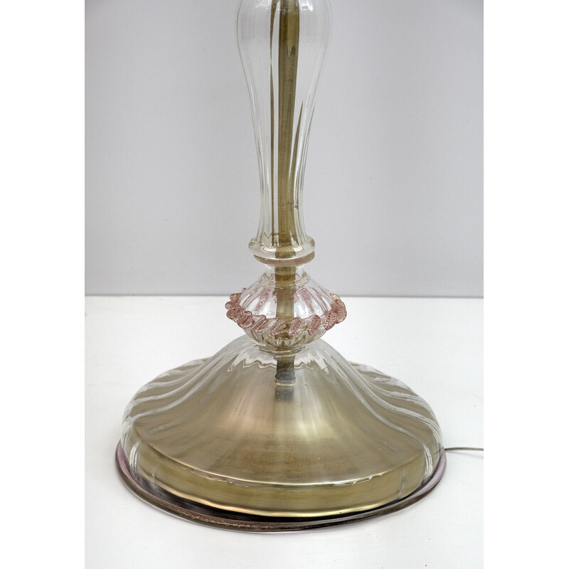 Vintage Ca'Rezzonico blown Murano glass 6 arms floor lamp, Italy 1950s