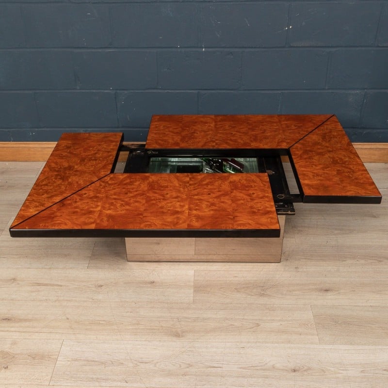 Vintage cocktail coffee table by Paul Michel for Roche Bobois, 1975
