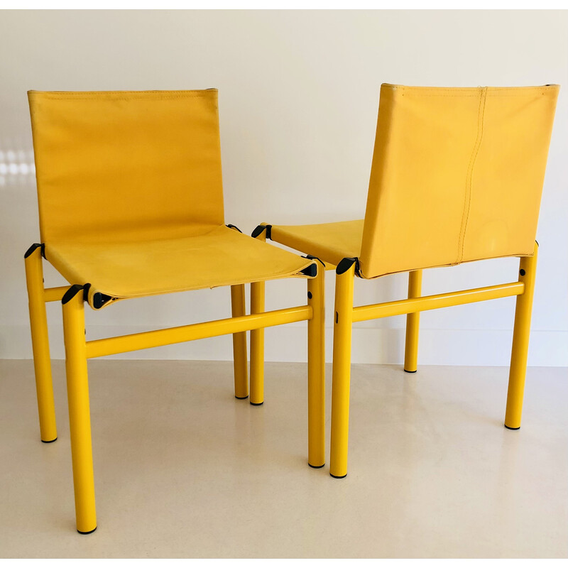 Pair of vintage "Mastro" chairs by Afra and Tobia Scarpa for Molteni, Italy 1980