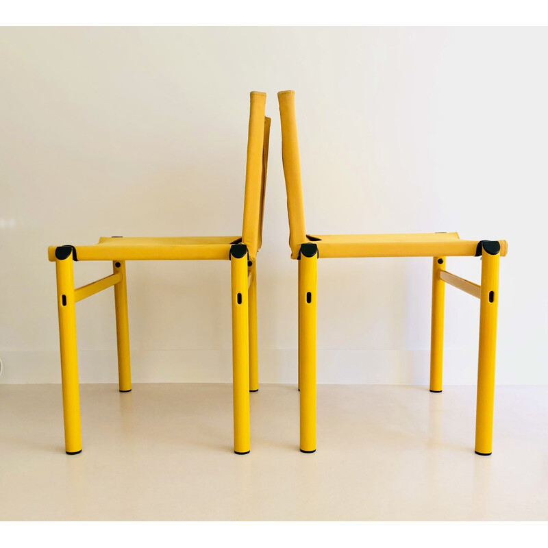 Pair of vintage "Mastro" chairs by Afra and Tobia Scarpa for Molteni, Italy 1980