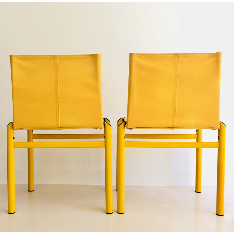 Pair of vintage "Mastro" chairs by Afra and Tobia Scarpa for Molteni, Italy 1980