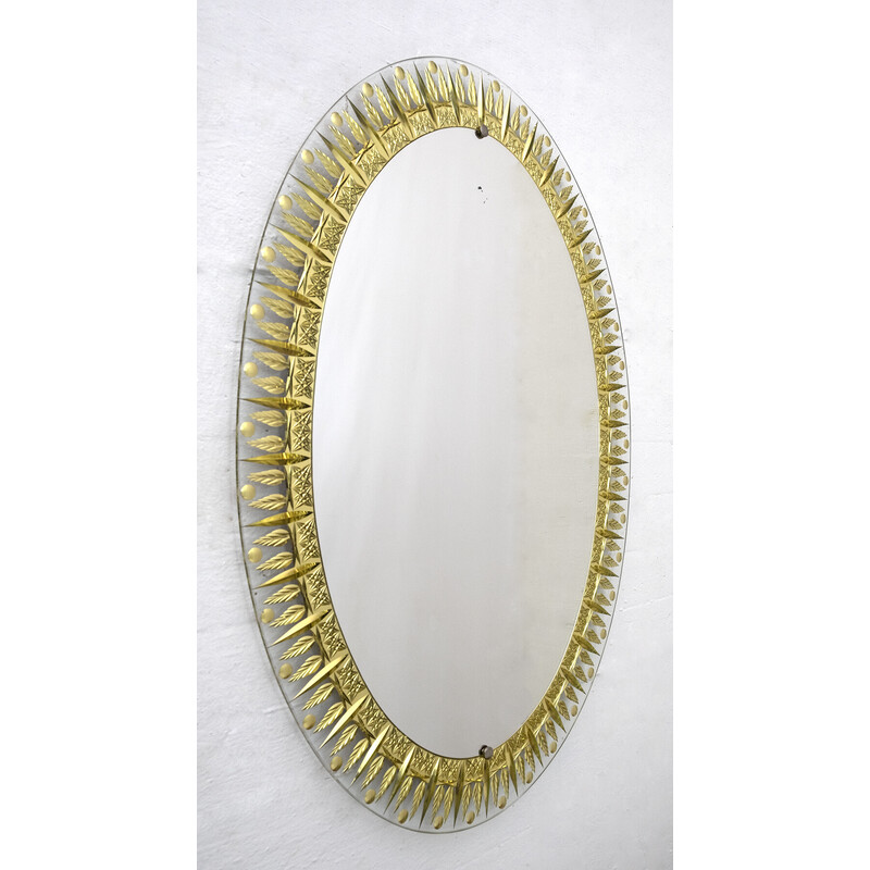 Mid-century Italian ground and gilded mirror, 1960s