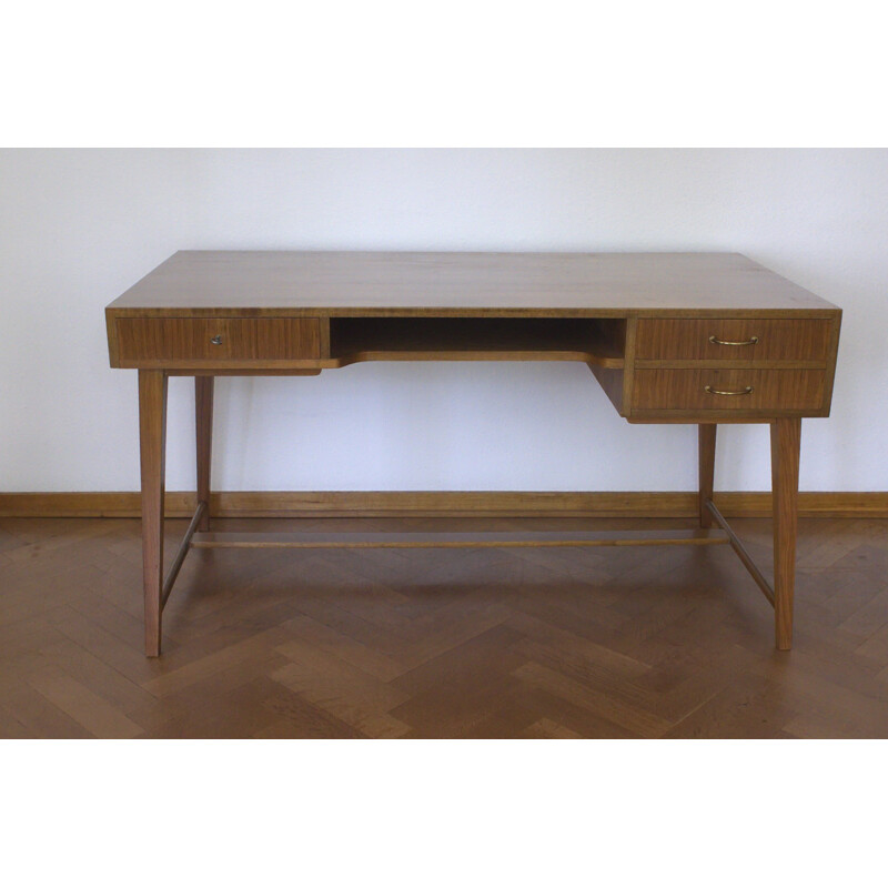 Walnut Desk by Georg Satink for WK Moebel, Model 468 - 1950s