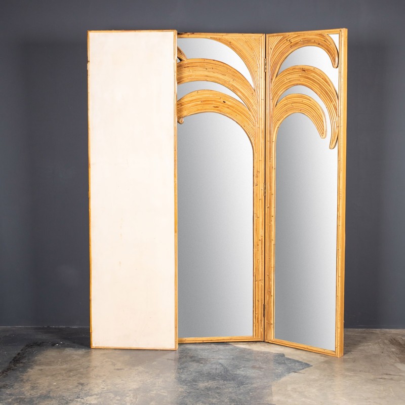 Vintage folding mirror screen from the Parma series, 1970