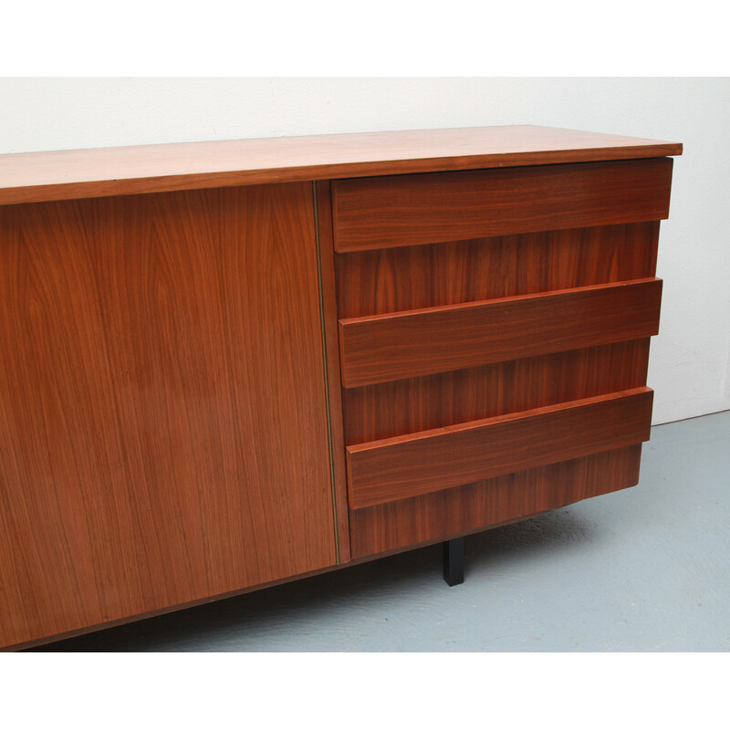 Vintage sideboard in walnut and metal legs, 1960