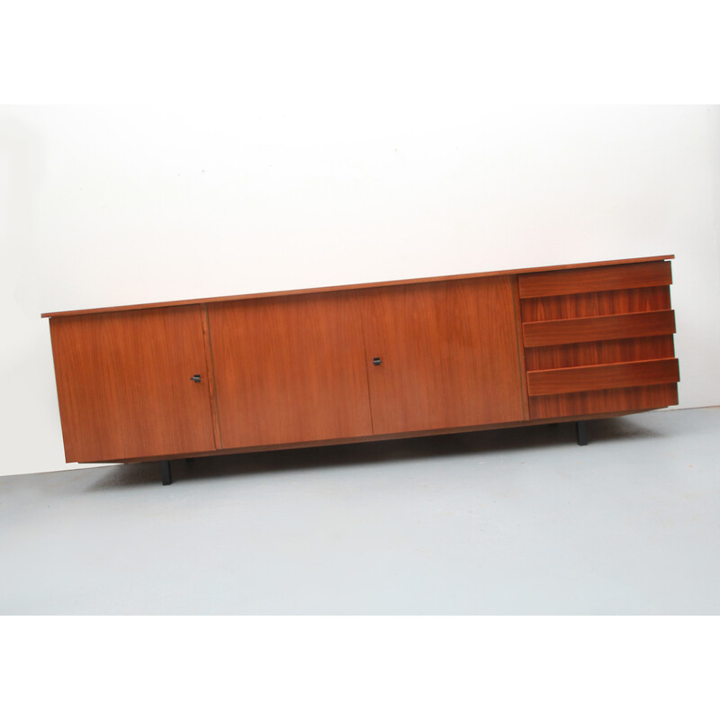 Vintage sideboard in walnut and metal legs, 1960