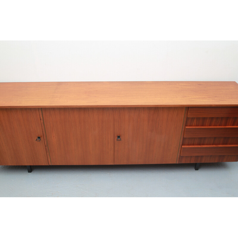 Credenza vintage in noce e gambe in metallo, 1960