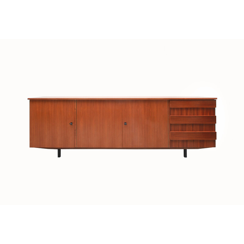 Vintage sideboard in walnut and metal legs, 1960