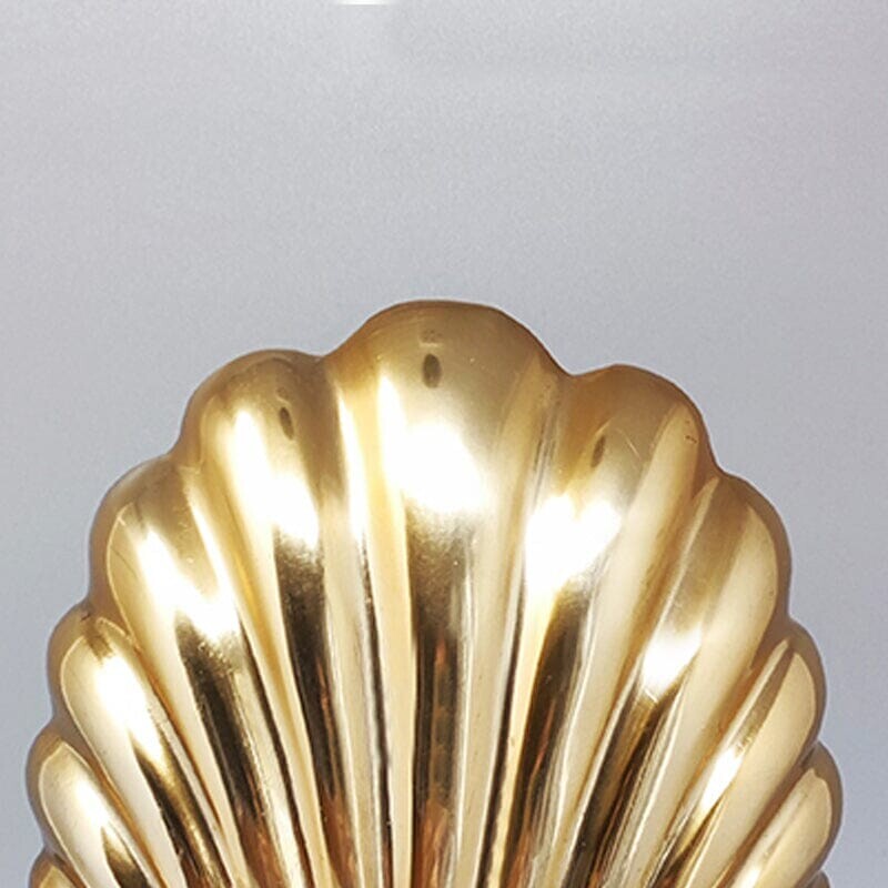 Vintage metalen Shell vaas van Macr, Italië 1960
