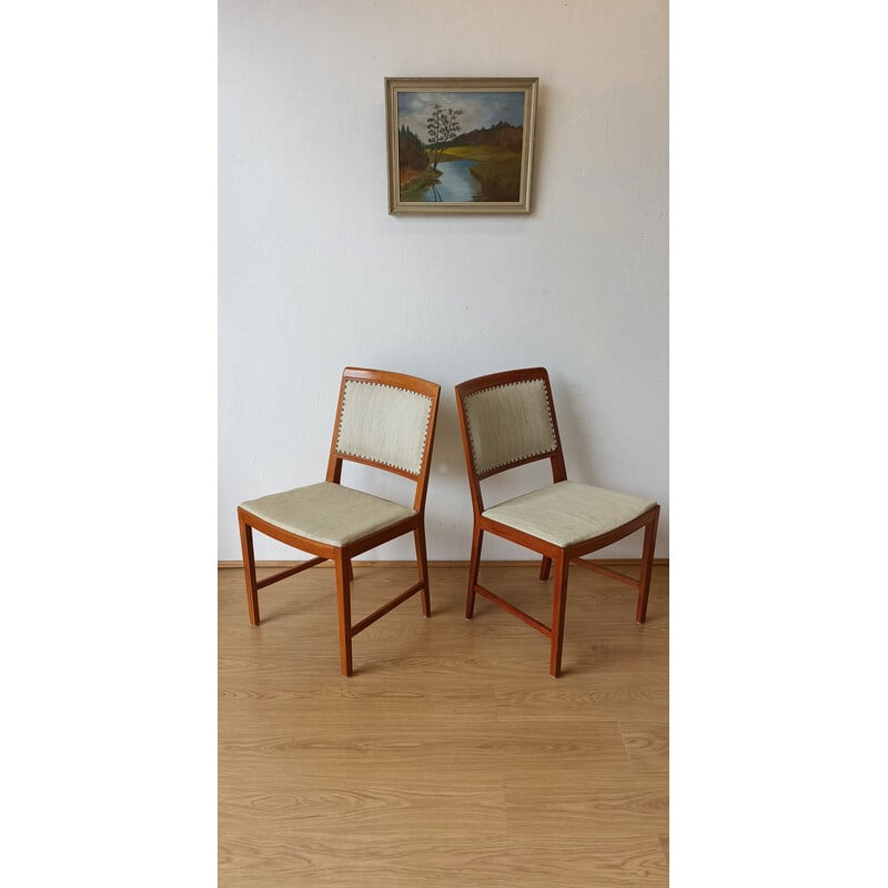 Paire de chaises en teck vintage, 1970