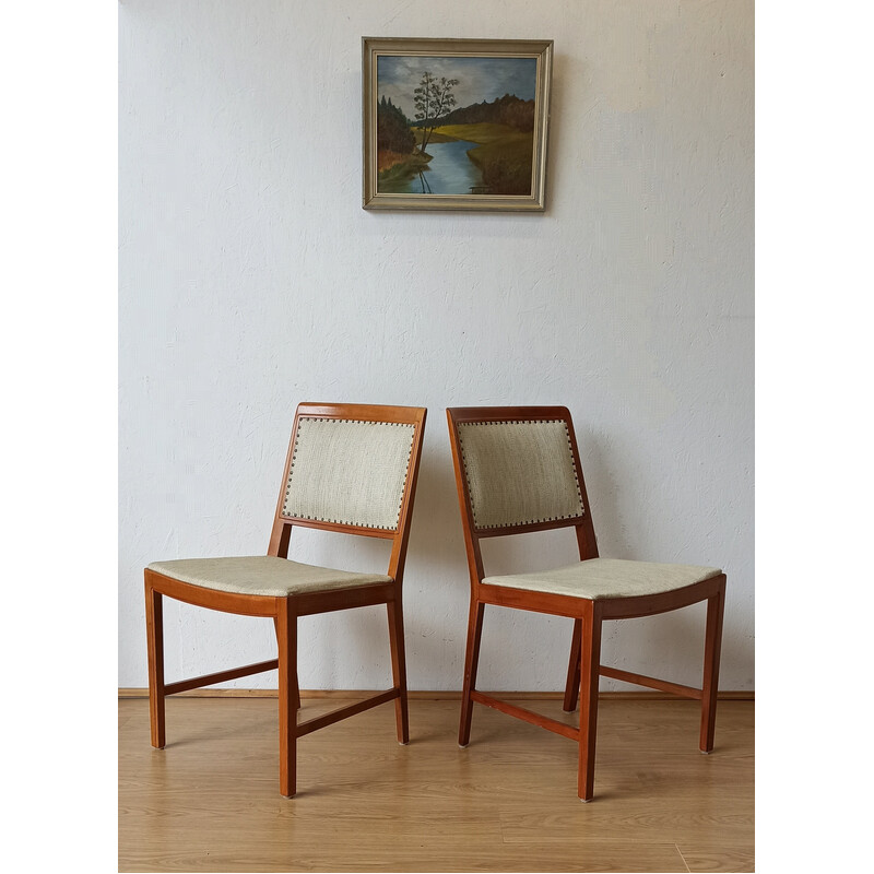 Paire de chaises en teck vintage, 1970