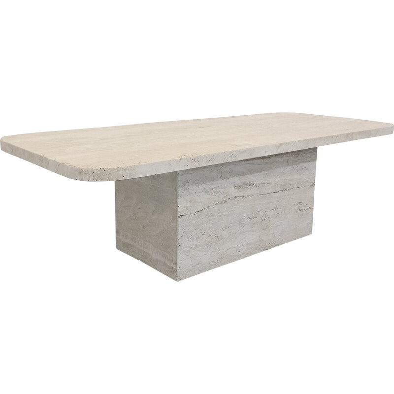 Vintage travertine coffee table, 1970-1980