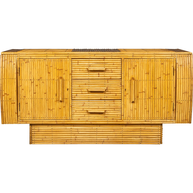 Vintage bamboo lowboard by Angraves, 1960