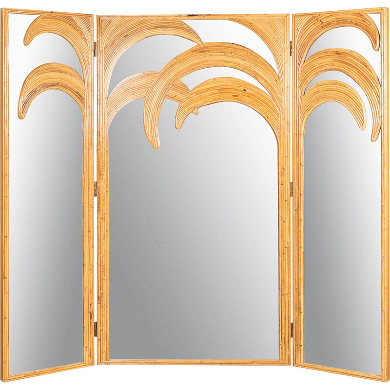 Vintage folding mirror screen from the Parma series, 1970