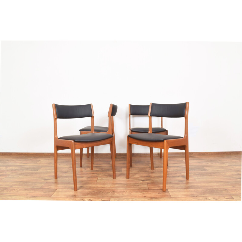 Set van 4 vintage teakhouten stoelen van Korup Stolefabrik, 1960