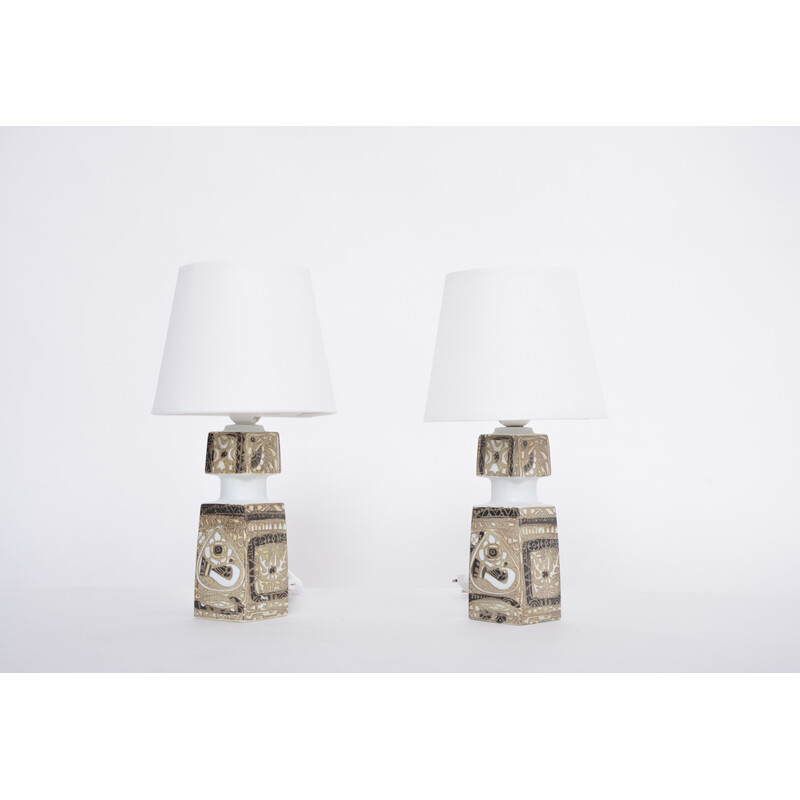 Pair of vintage table lamps by Nils Thorsson for Fog and Morup, Denmark 1960