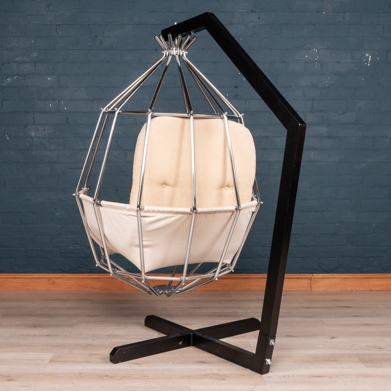 Vintage armchair with parrot cage by Ib Arberg, 1970