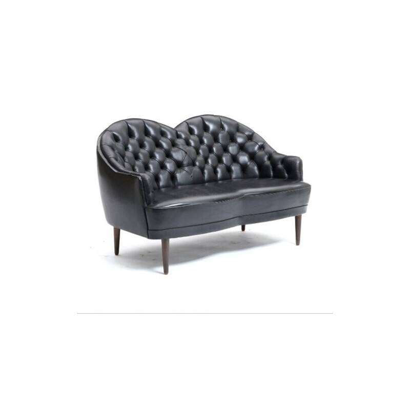 Danish leather sofa - 1950s