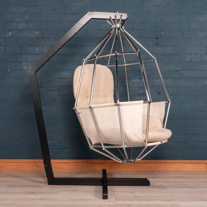 Vintage armchair with parrot cage by Ib Arberg, 1970